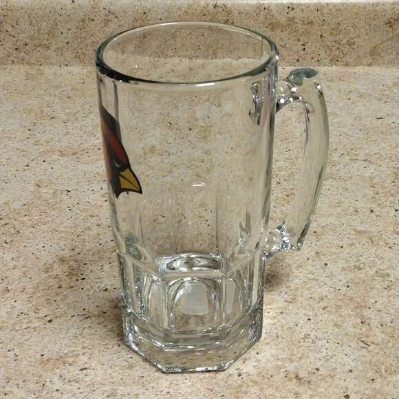 Libbey Arizona Cardinals Large 33oz 8" Tall Glass Beer Mug NWT - Picture 5 of 13